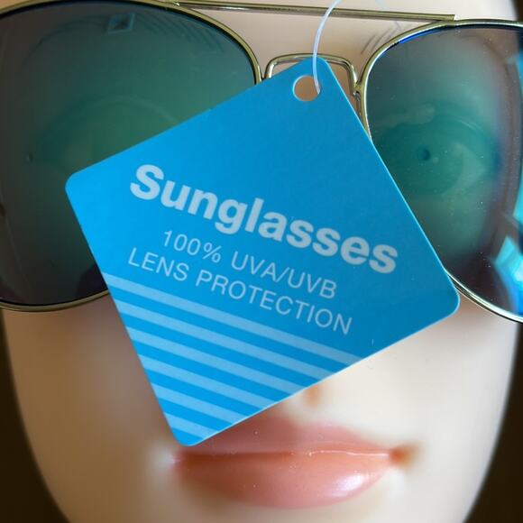 Aviator Sunglasses Silver 100% UVA UVB Protection - Picture 5 of 7